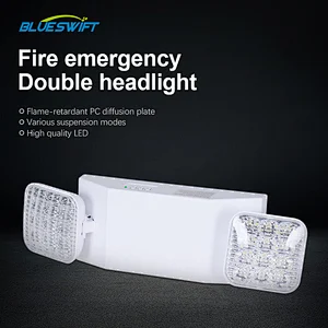Emergencia de incendios doble faro de emergencia montado en la pared accesorio de respaldo respaldo recargable LED luz de emergencia para el hospital